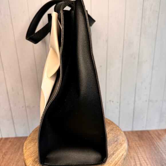 Black Handbag with Bow Evening Bag Black Tote NEW FAST SHIP - Picture 5 of 9